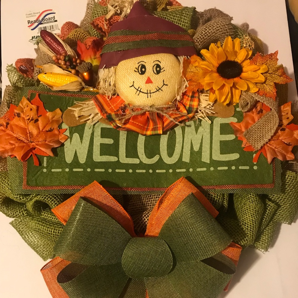 Fall/ Thanksgiving Scarecrow Wreath